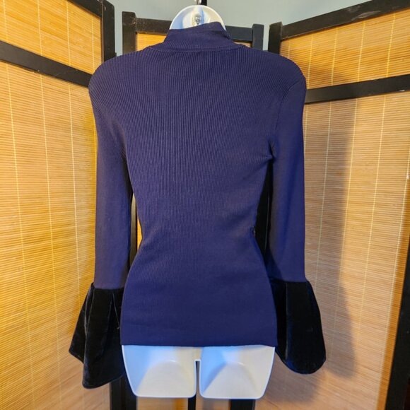 INC Deep Twilight Mock T Sweater - Picture 3 of 8